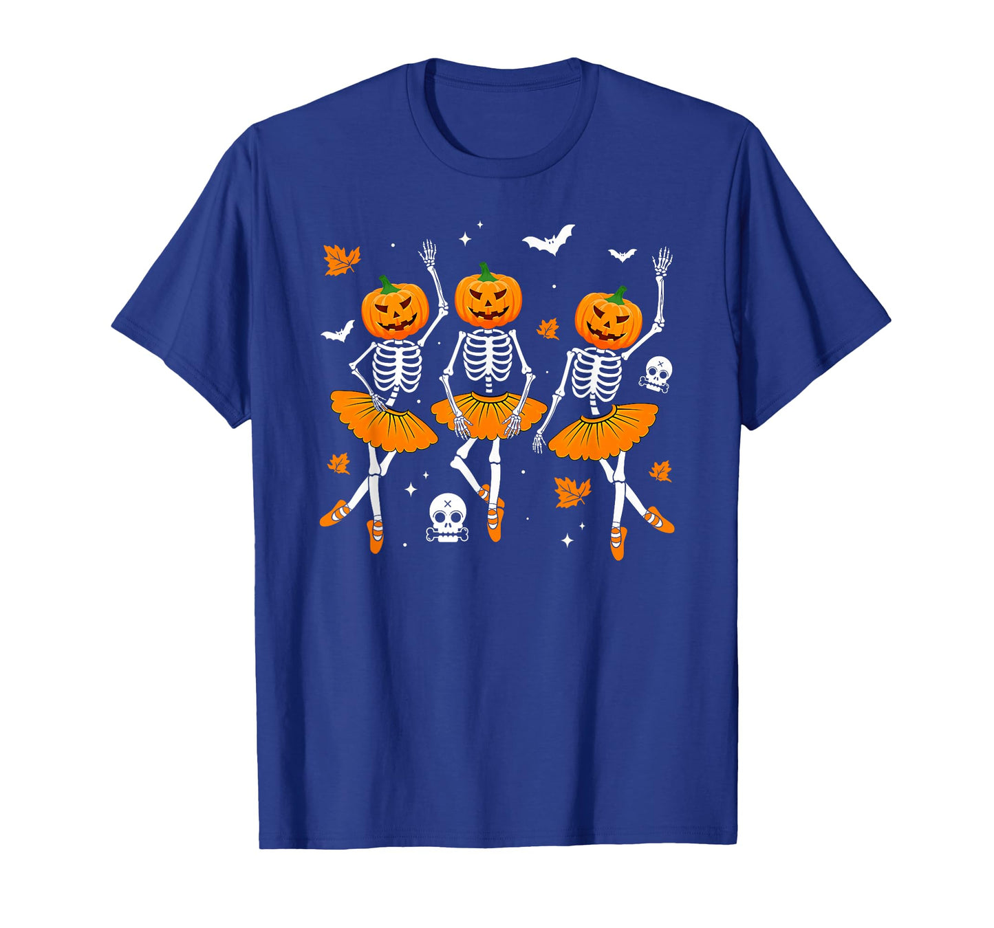 Ballet Dancing Skeleton Pumpkin Funny Dancer Halloween T-Shirt