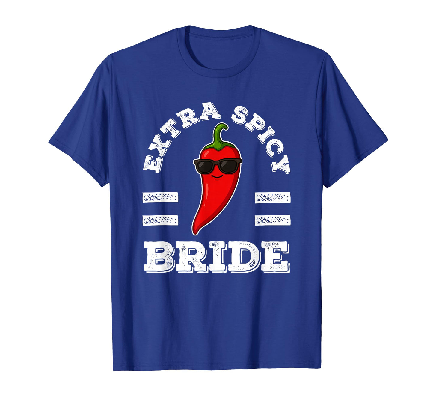 Womens Extra Spicy Bride Foodie Humor Hot Chili Pepper Pun T-Shirt