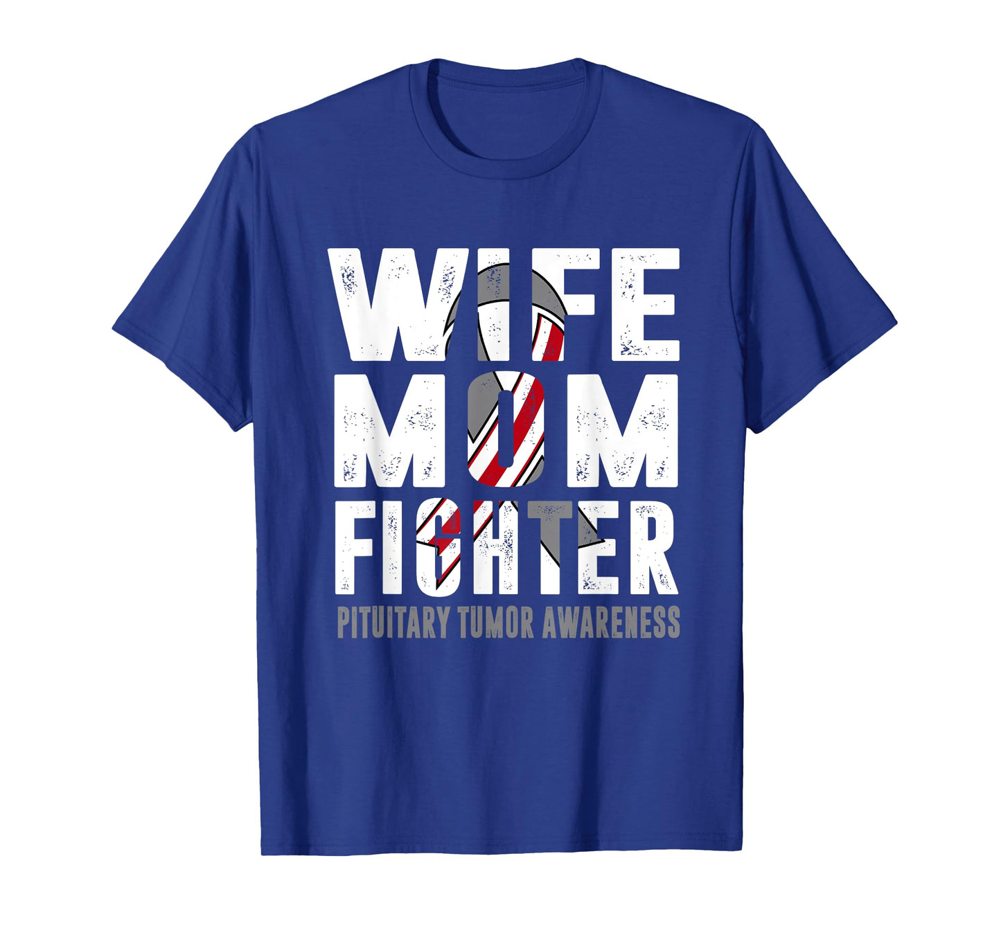 Wife Mom Fighter Pituitary Tumor Awareness T-Shirt