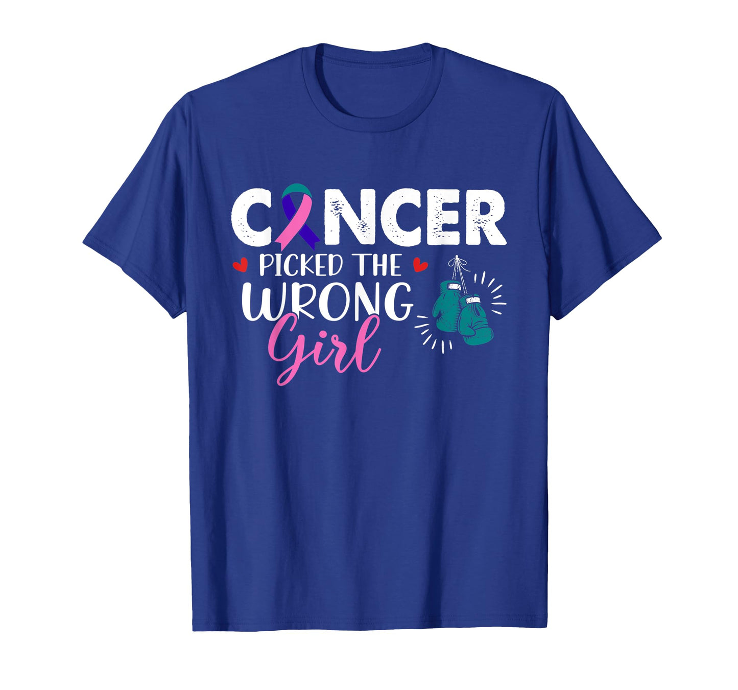 Mens Cancer Picked The Wrong Girl THYROID Cancer Awareness T-Shirt