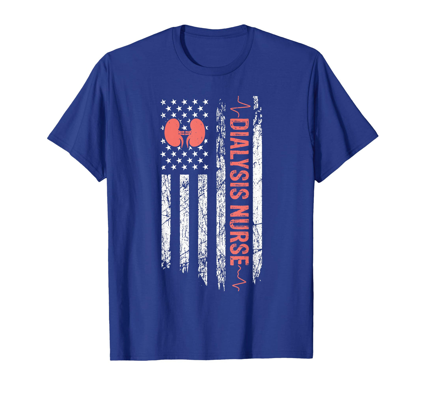 USA Flag Dialysis Nurse - RN Patriotic Nephrology Nurse T-Shirt for Women Men