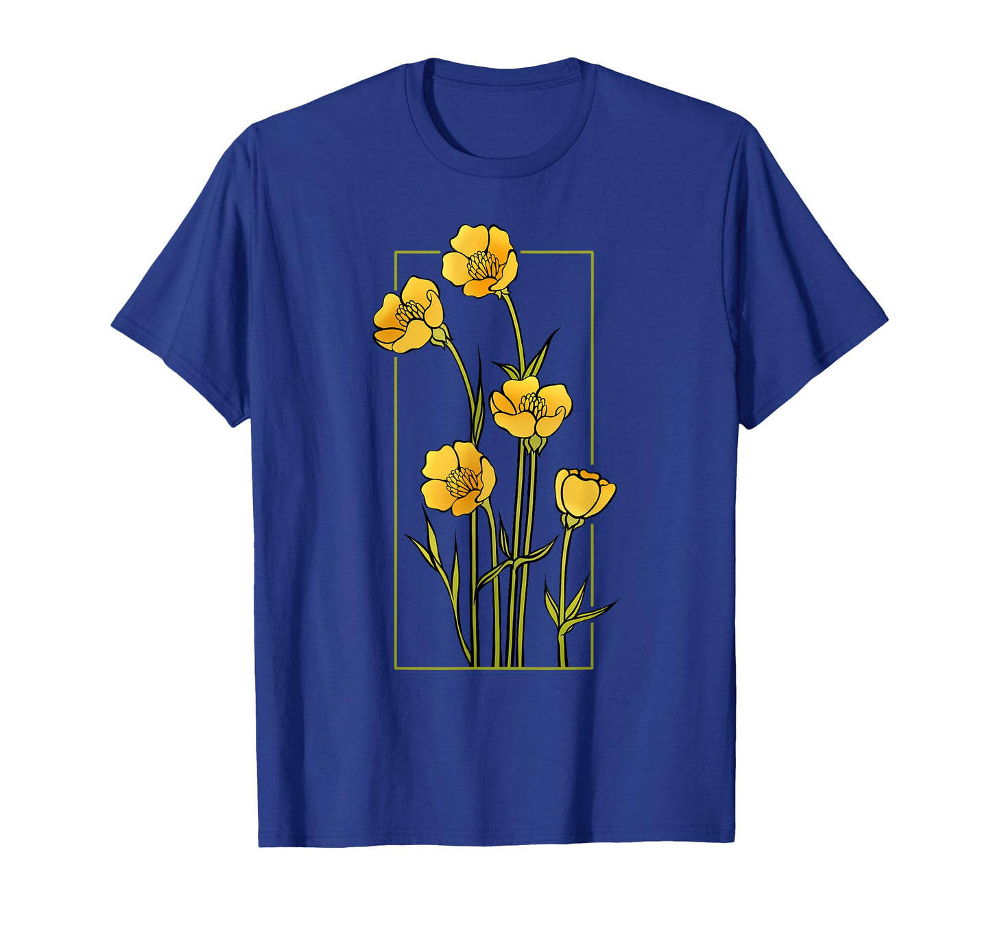 Floral Wildflower Bulbous Crowfoot Buttercup Flower T-Shirt