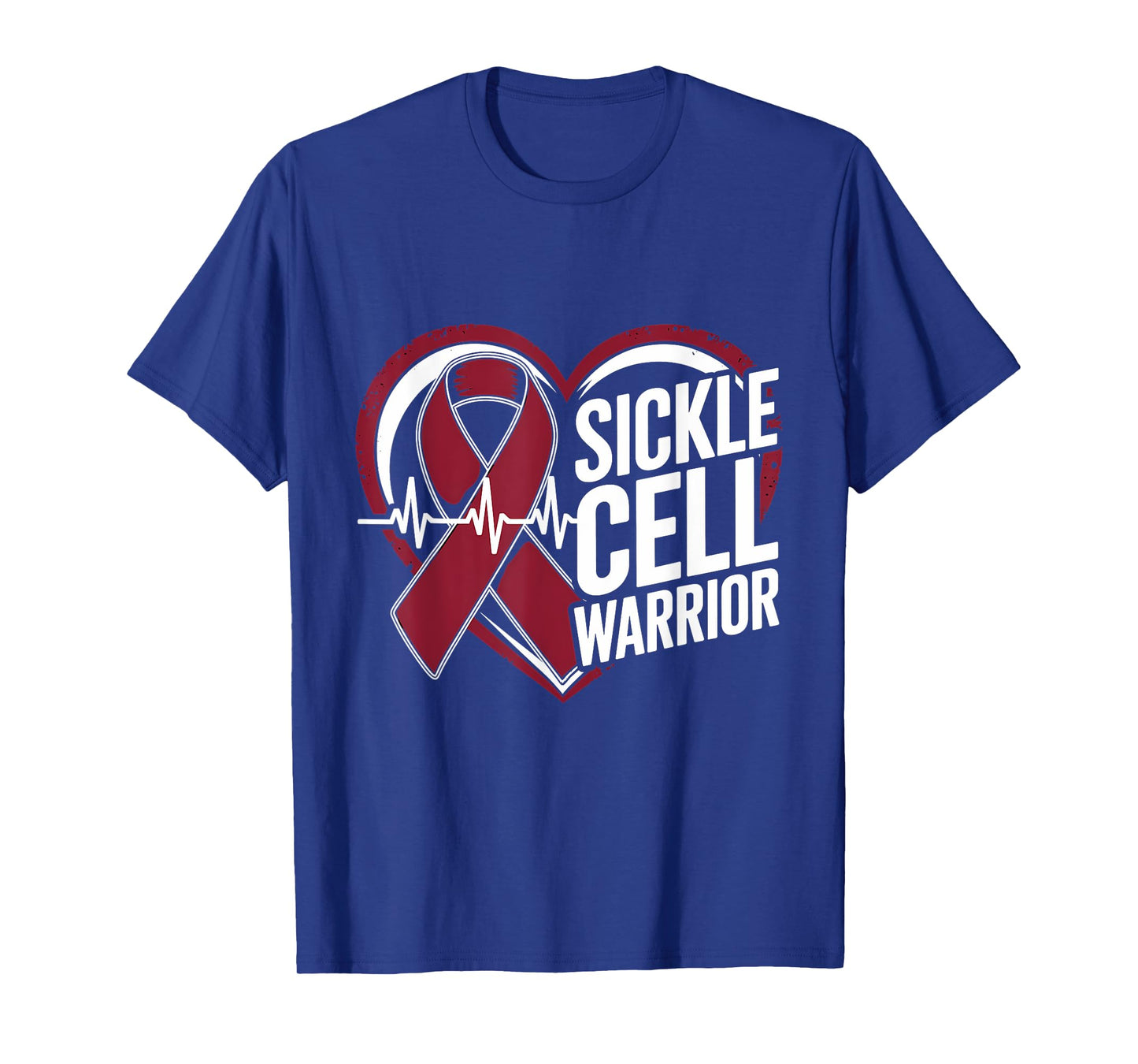 Sickle Cell Warrior Burgundy Ribbon Sickle Cell Awareness T-Shirt