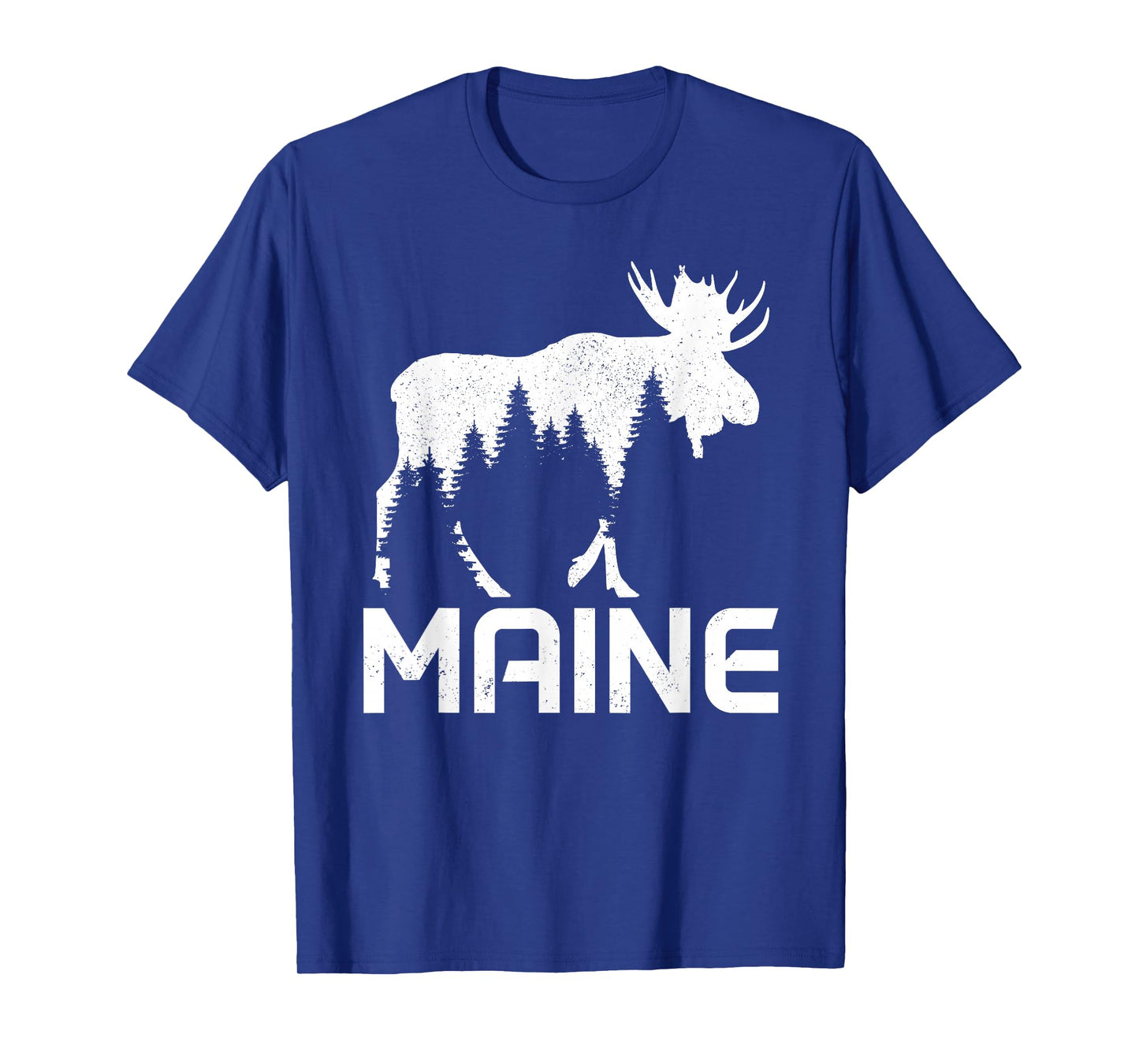 Maine Vintage Pride Souvenir Moose Nature Hiking T-Shirt