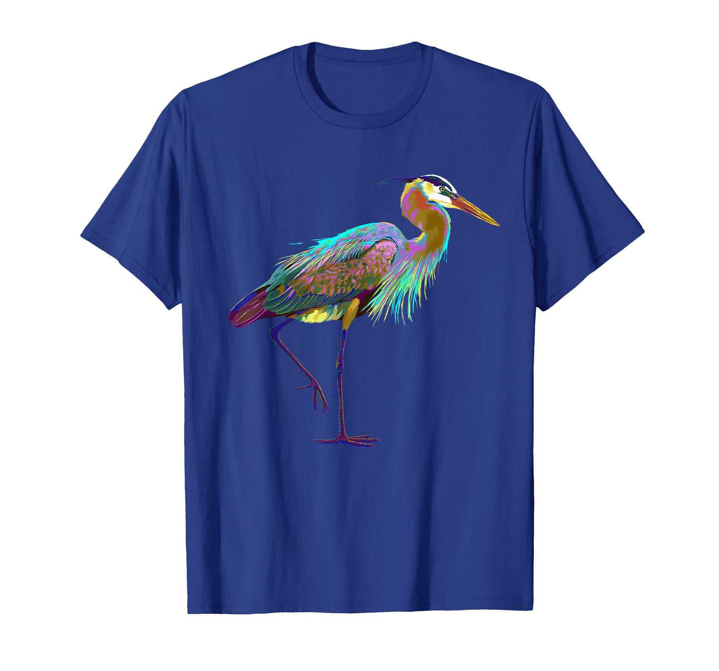 Colourful Splash Bird Blue Heron T-Shirt