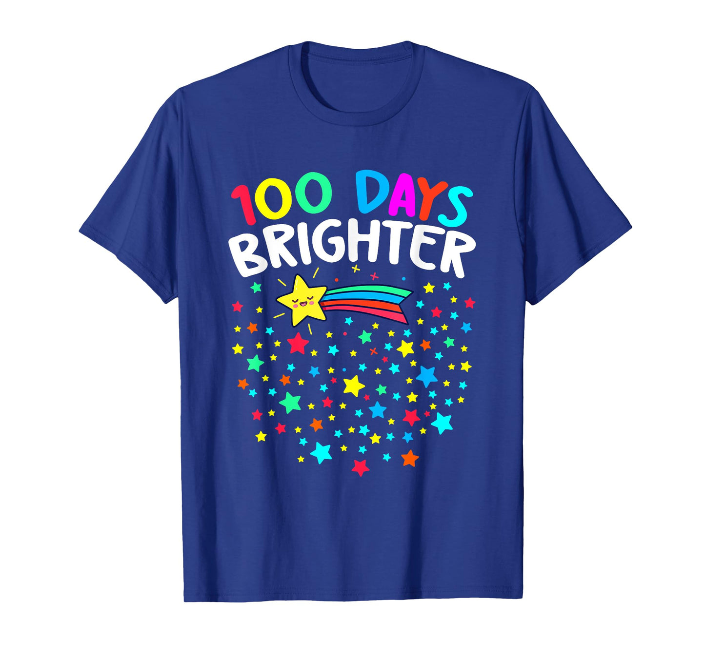 100 Days Brighter Happy 100 Days Of School Teachers Kids T-Shirt