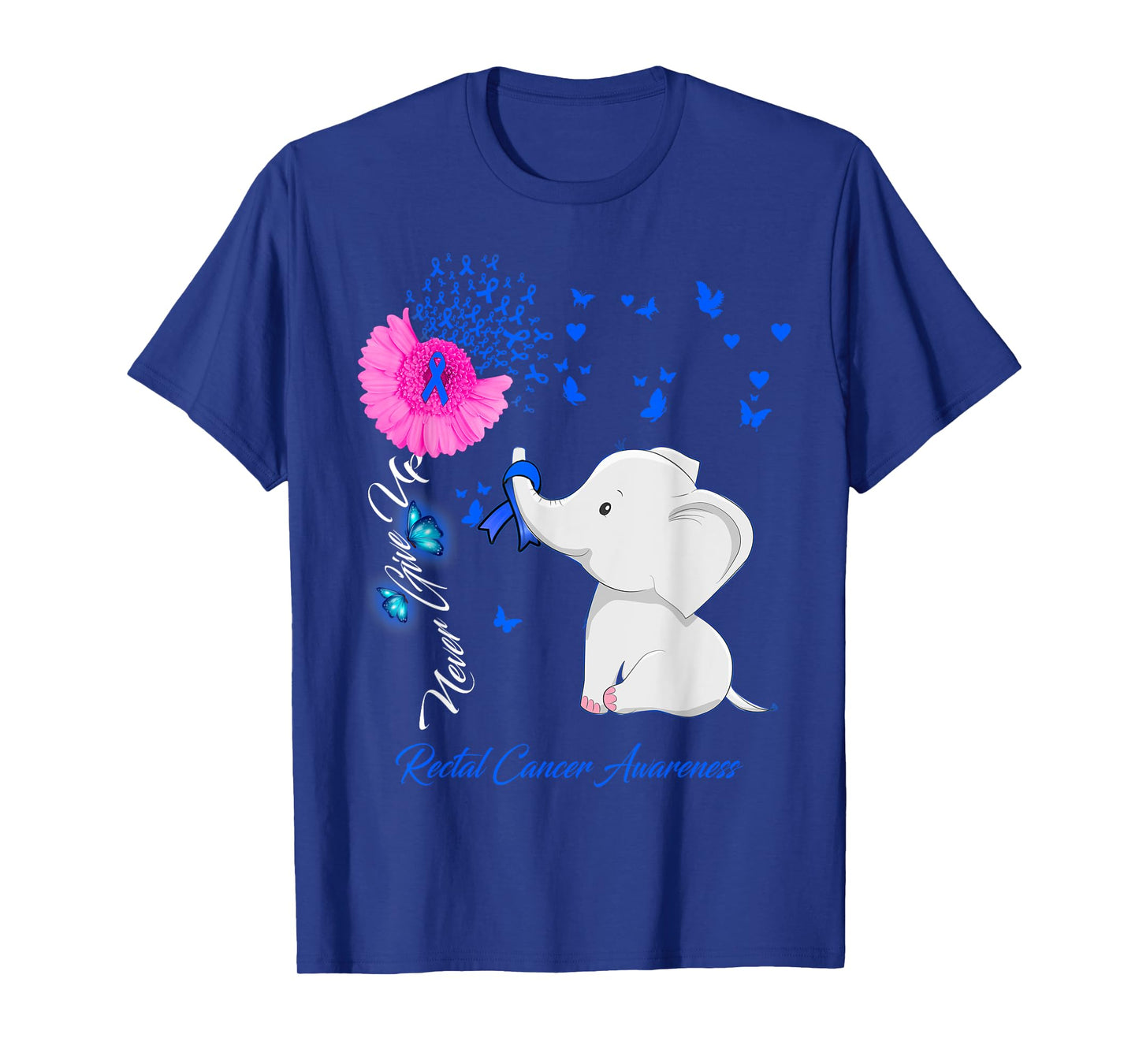 Elephant Rectal Cancer Awareness - Rectal Cancer Ribbon T-Shirt