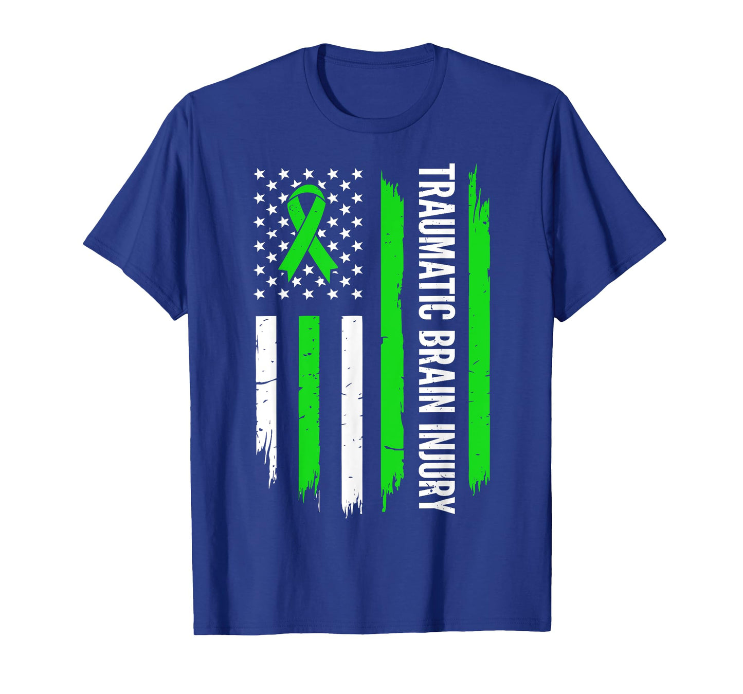 Traumatic Brain Injury Awareness American Flag TBI Survivor T-Shirt