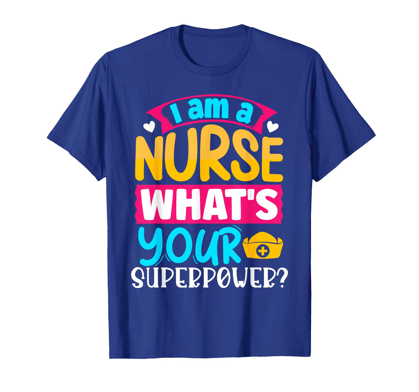 Krankenschwester rztin Tierkreiszeichen Geschenke I Am A Nurse What's Your Superpower? | Women's Black Short Sleeve Letter Print U-Neck T-Shirt