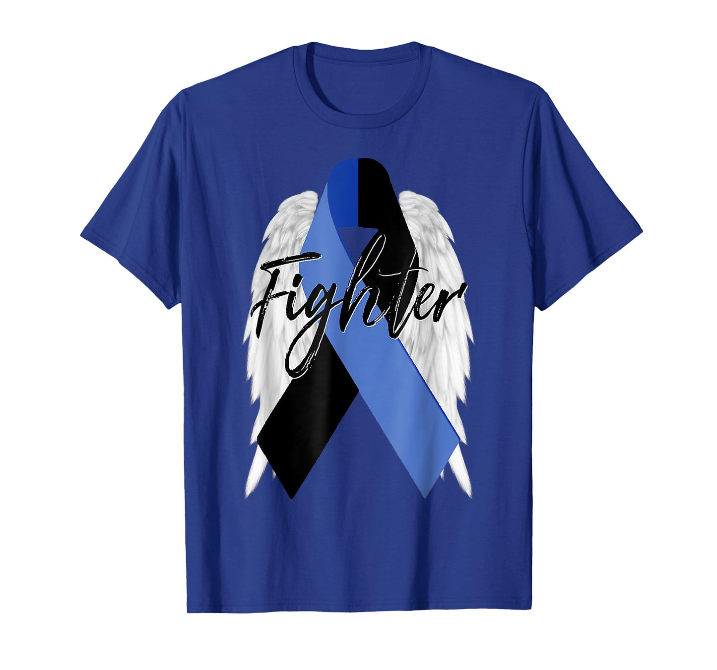 Ocular Melanoma Cancer Survivor Fighter Wings Ribbon T-Shirt