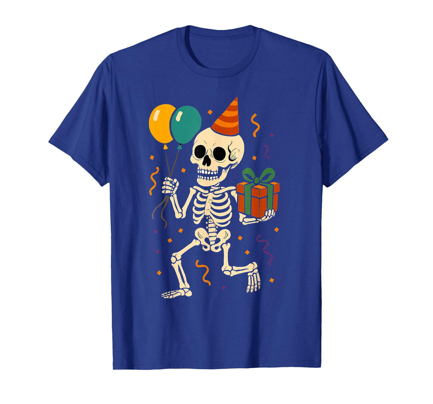 Skeleton Birthday Party Spooky Halloween Costume Boys Kids T-Shirt