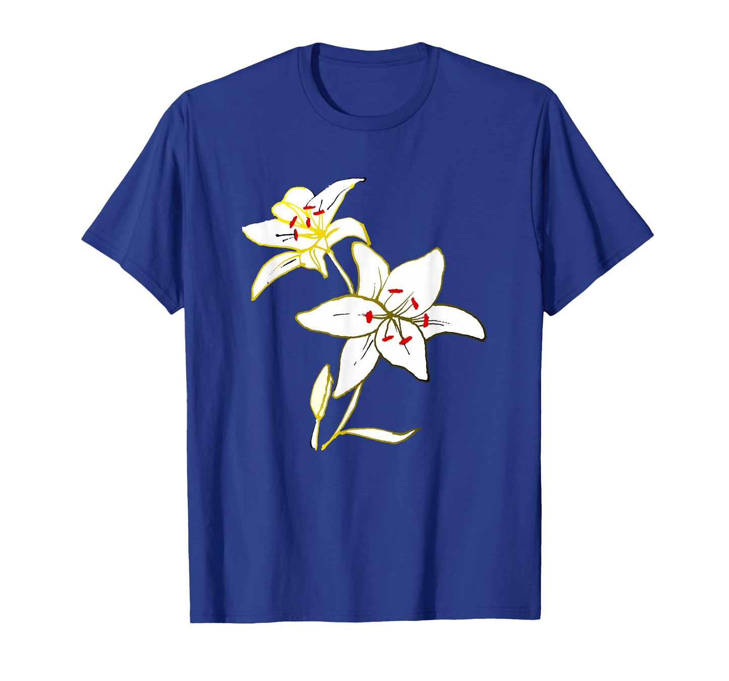 White lily flower petals blooming artistic flower lover T-Shirt