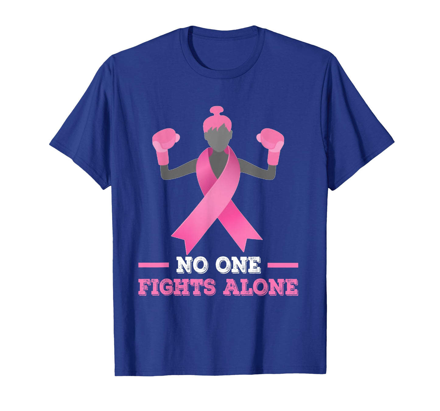 No One Fights Alone T-shirt Breast Cancer Tee Fighter Shirt T-Shirt