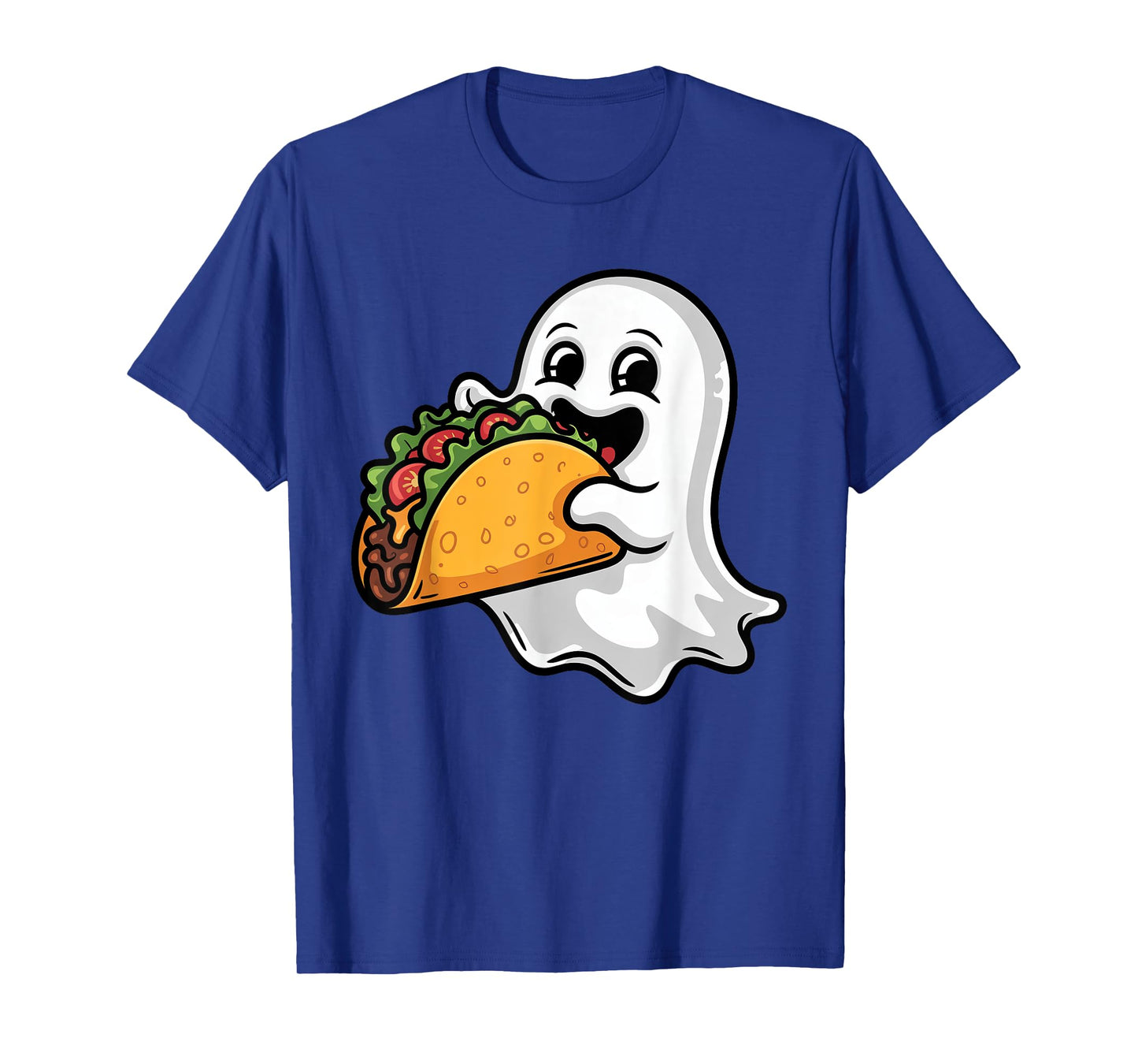 Cute Boo Ghost Eating Tacos Costume Halloween Spooky Season T-Shirt