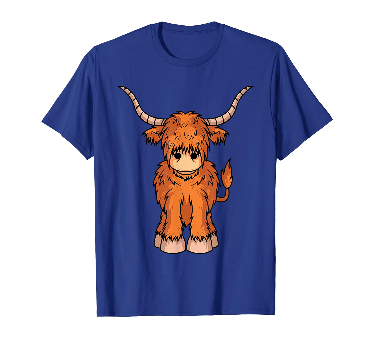 Cute Hairy Scottish Breed Highland Cow Farmer Animal Lover T-Shirt
