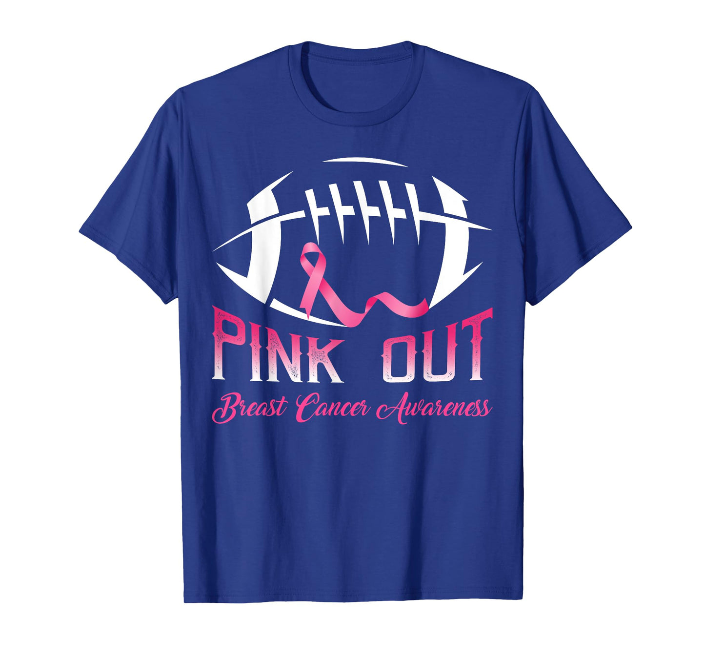 Pink Out Shirt Breast Cancer Football For Men Women Kids T-Shirt