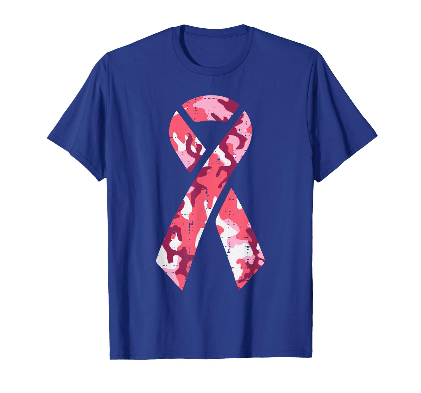Pink Ribbon Camo Camouflage Breast Cancer Awareness Women T-Shirt