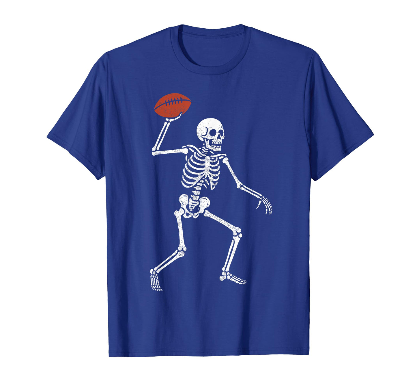 Football Skeleton Playing Football Halloween Skull Lover T-Shirt