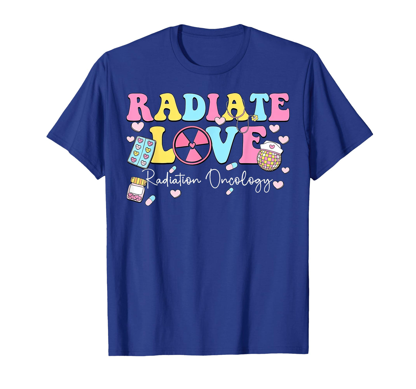 Radiate Love Radiation Oncology Valentine's Day Rad Therapy T-Shirt