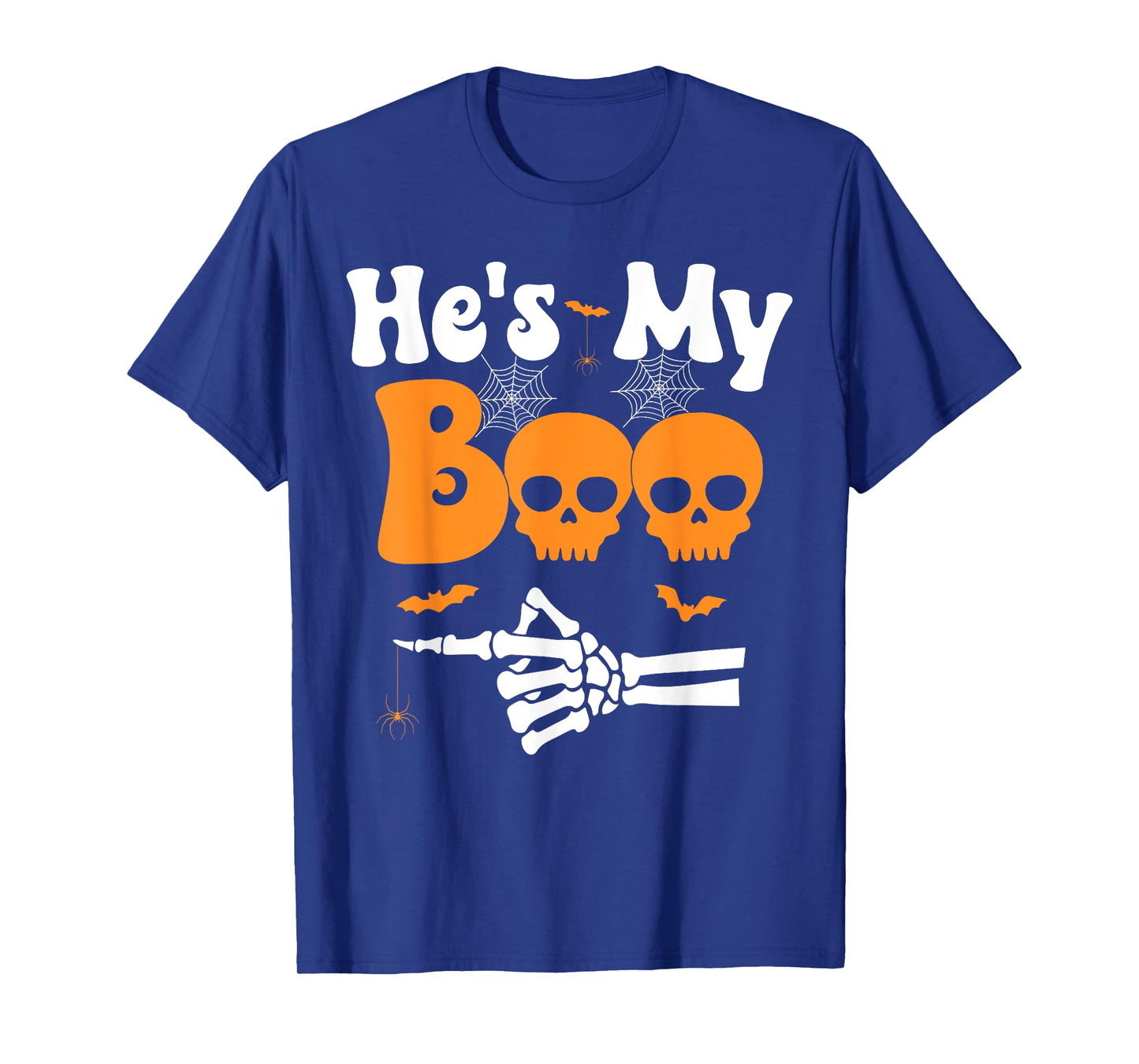 He's My Boo Skeleton Funny Couples Matching Halloween Couple T-Shirt