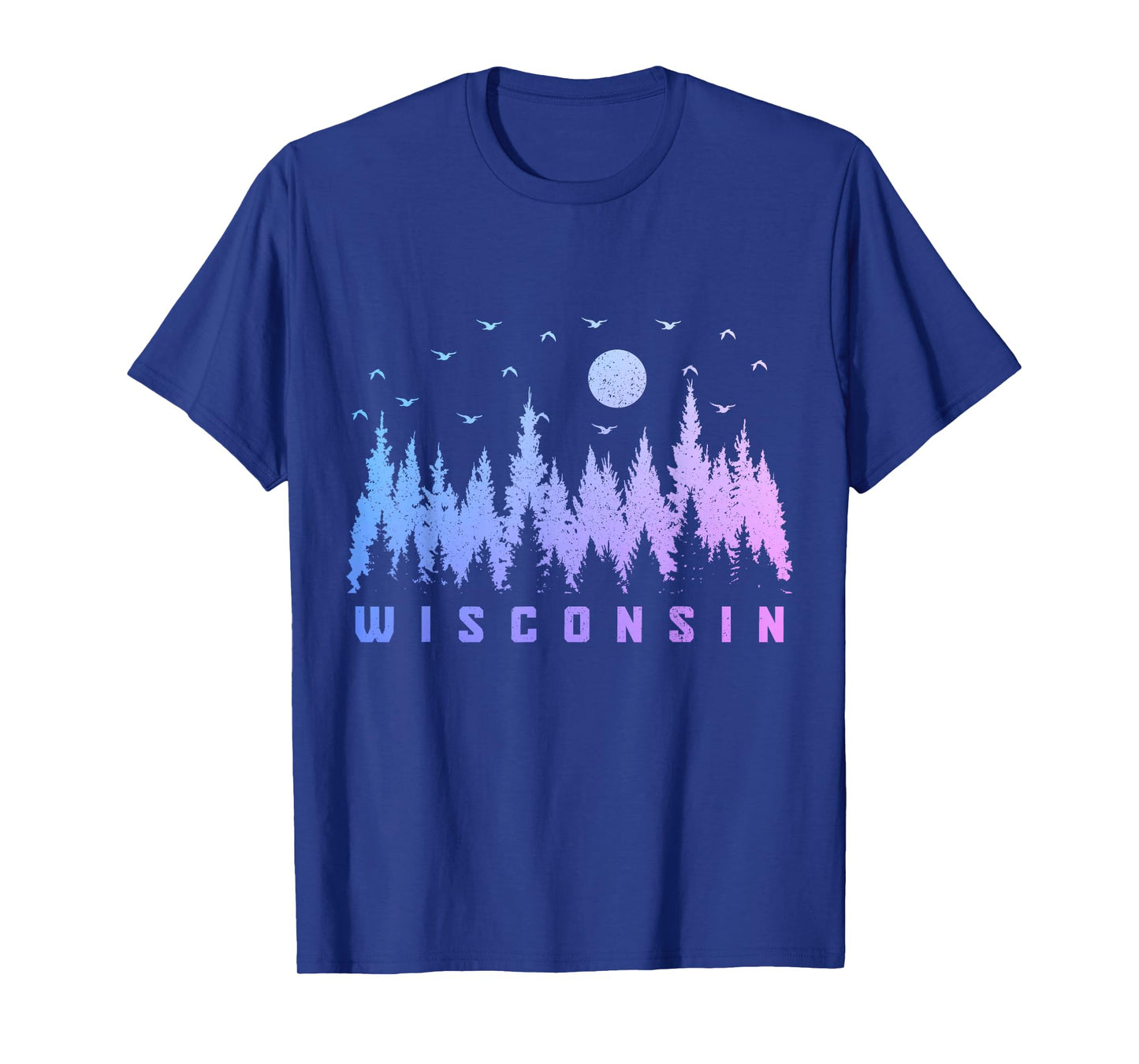 We Love Wisconsin - The Badger State Unisex-Adults Black Cotton T-Shirt Small Crew Neck Short Sleeve Nature/Hiking T-Shirt