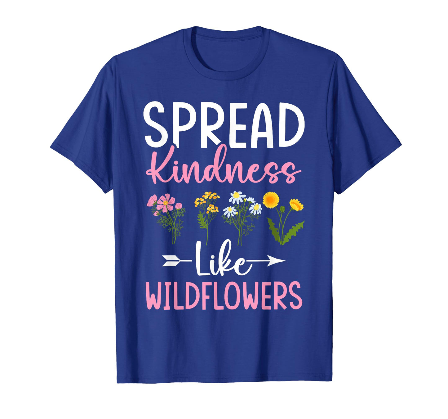 Spread Kindness Like Wildflowers Women's Boho Inspirational T-Shirt