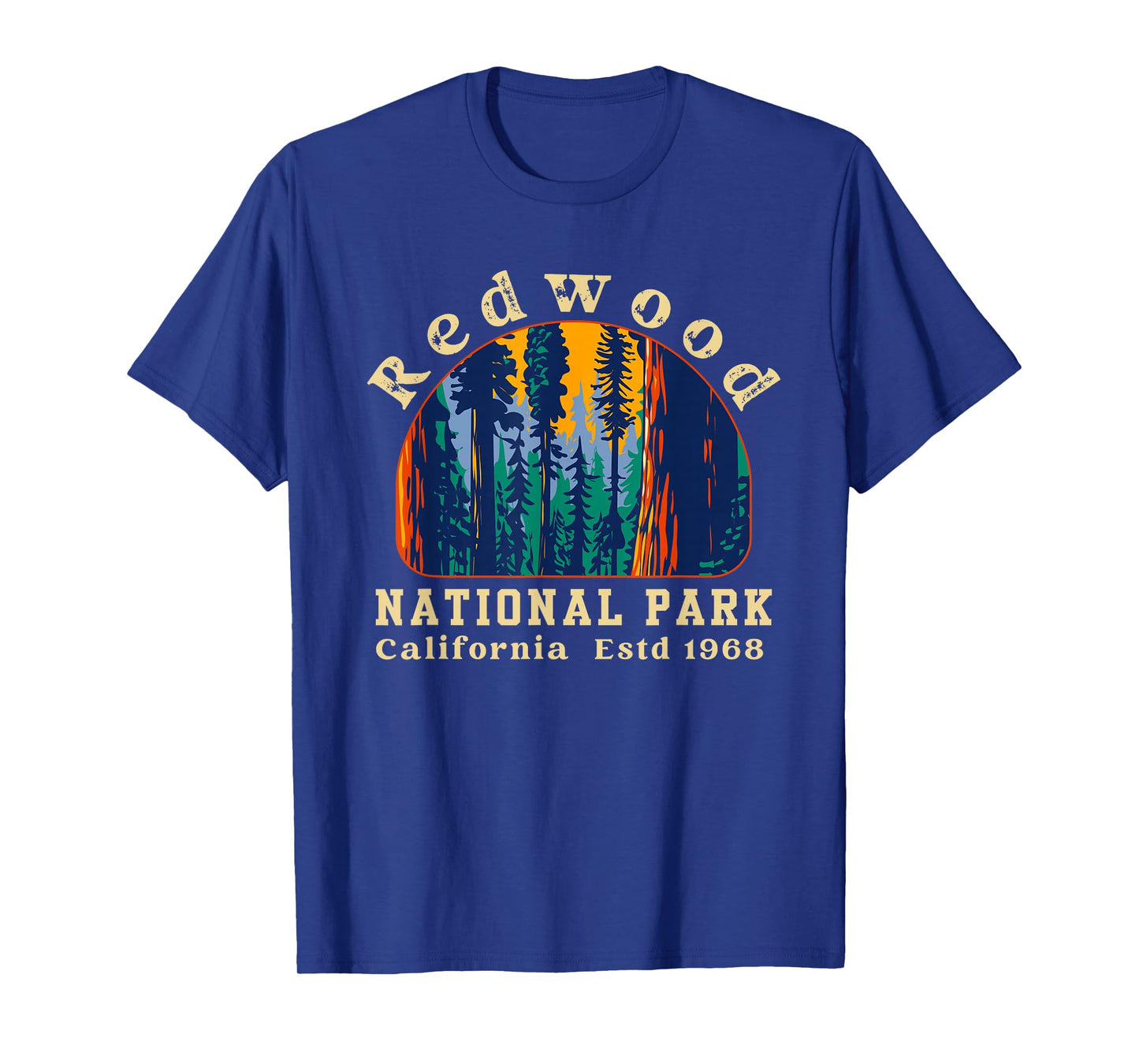 Redwood National Park California Retro Vintage Camping Gifts T-Shirt
