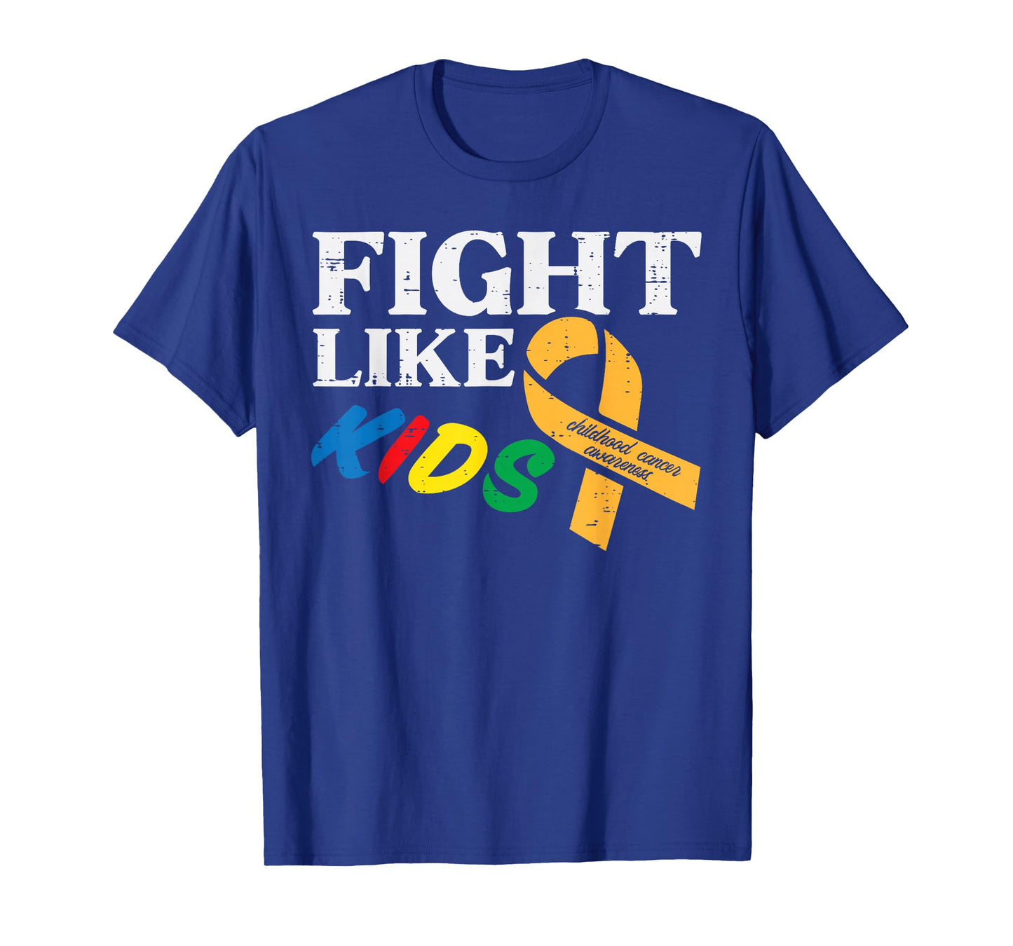 Fight Like Kids Childhood Cancer Awareness Ribbon Boys Girls T-Shirt