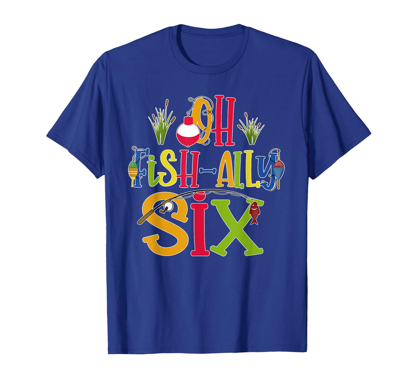 Oh Fish Ally Six Birthday Boy Outfit 6 Year Old 6th Bday T-Shirt