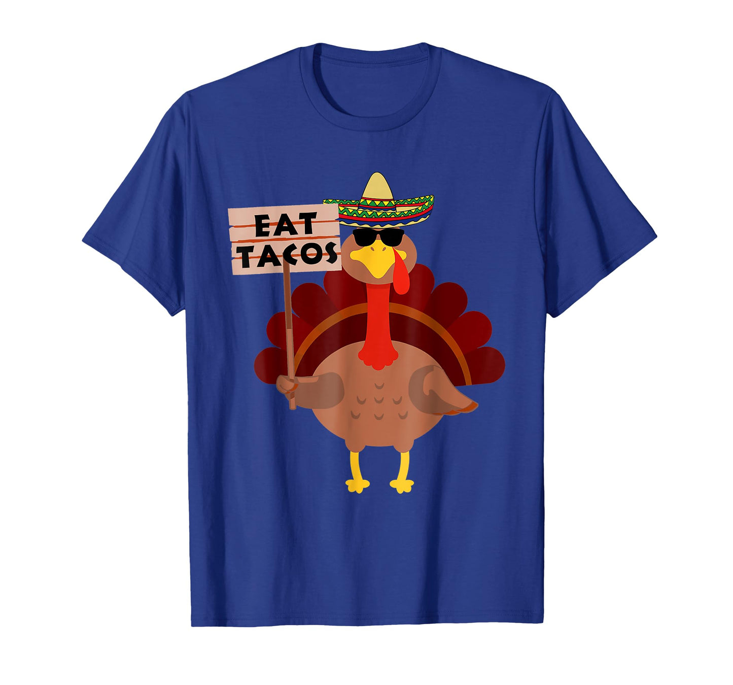 Turkey Eat tacos Adult Vegan Kids Funny Thanksgiving T-Shirt