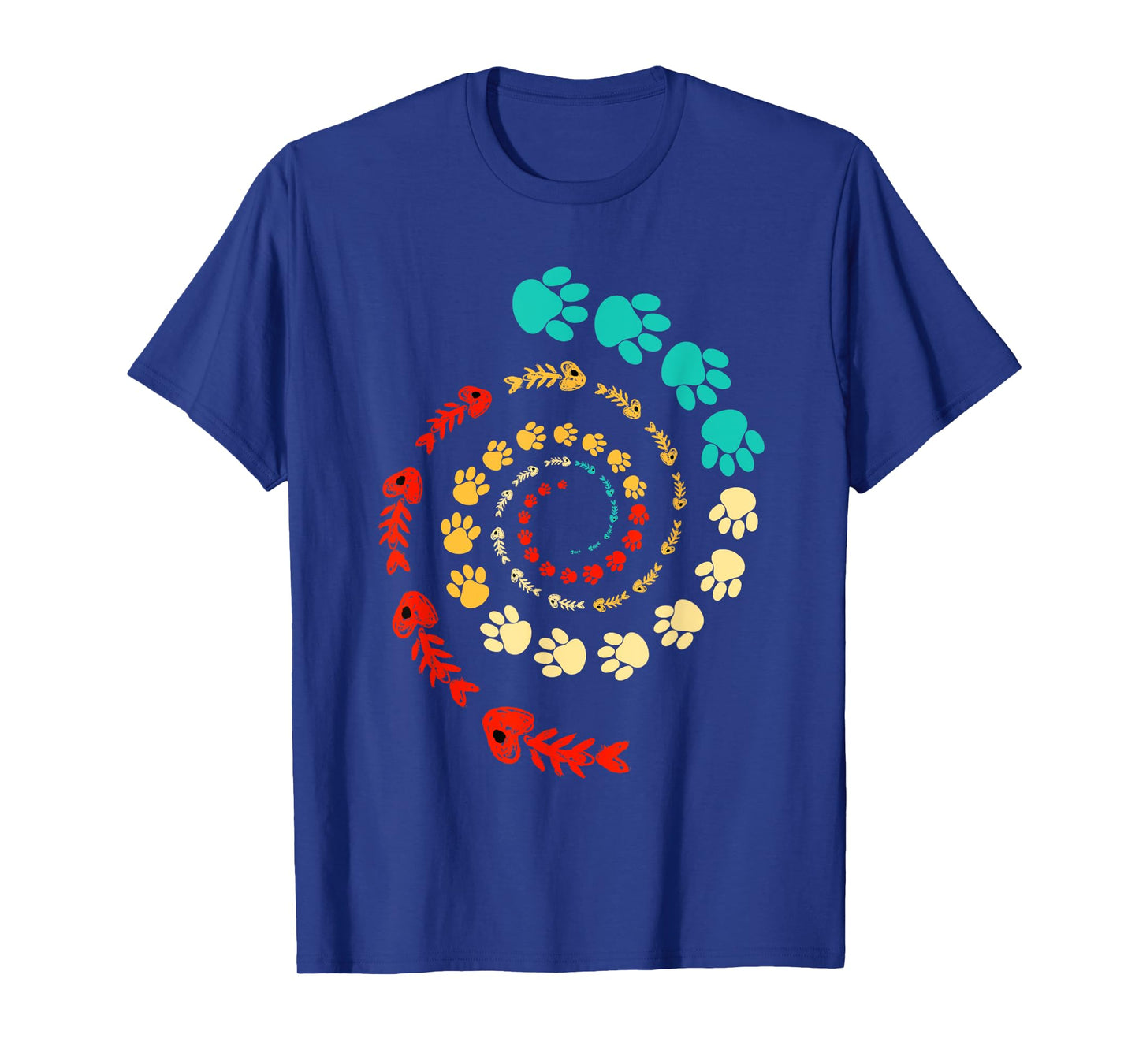 Fibonacci Cat Paw or Golden Ratio and Spiral or Fibonacci T-Shirt