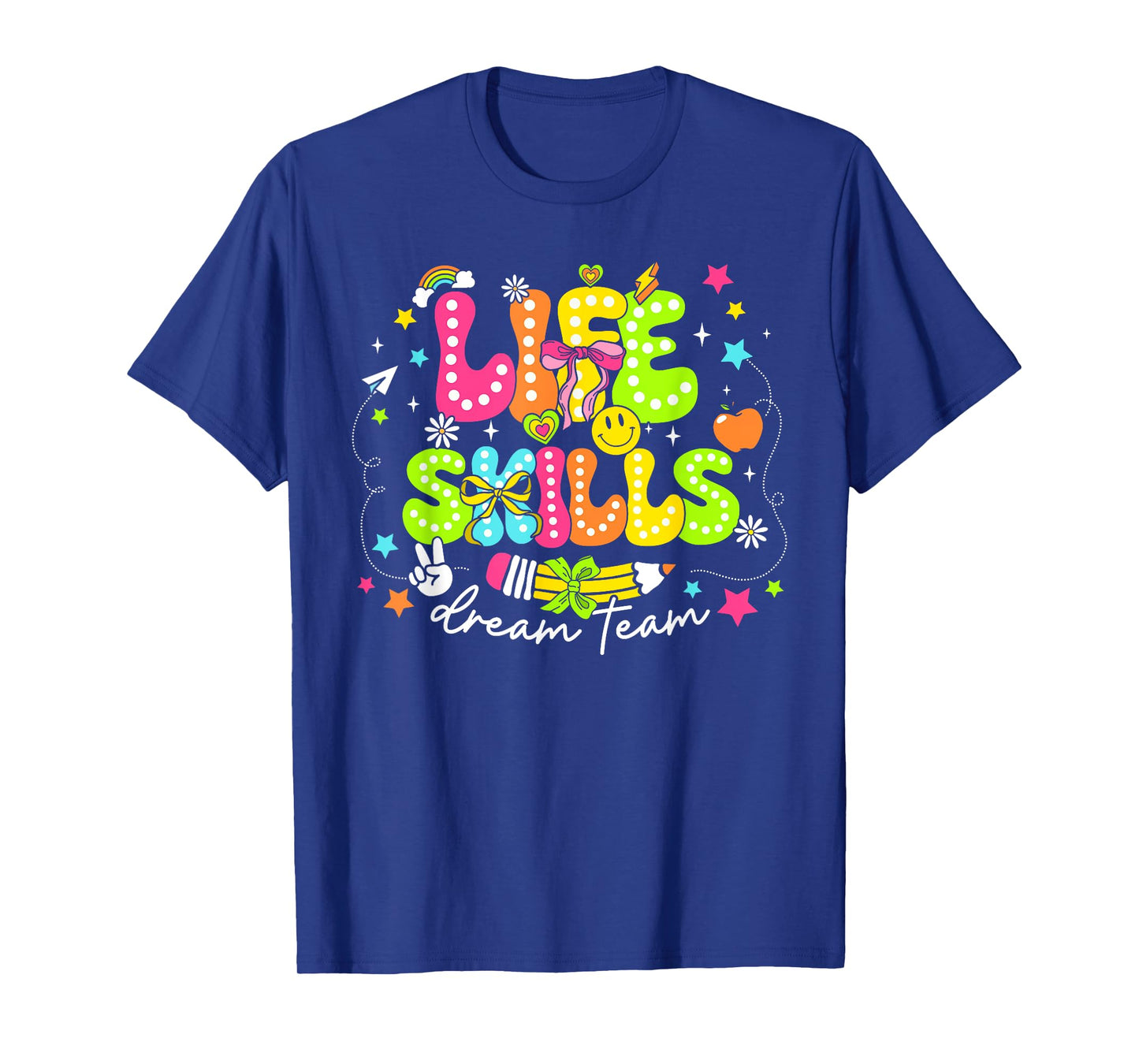 Life Skills Dream Team First Day Of School Retro Groovy T-Shirt
