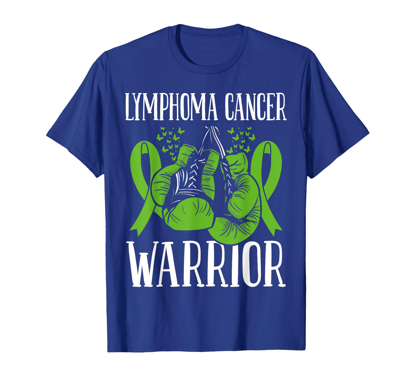 Lymphoma Cancer Awareness Month Warrior Ribbon Boxing Gloves T-Shirt