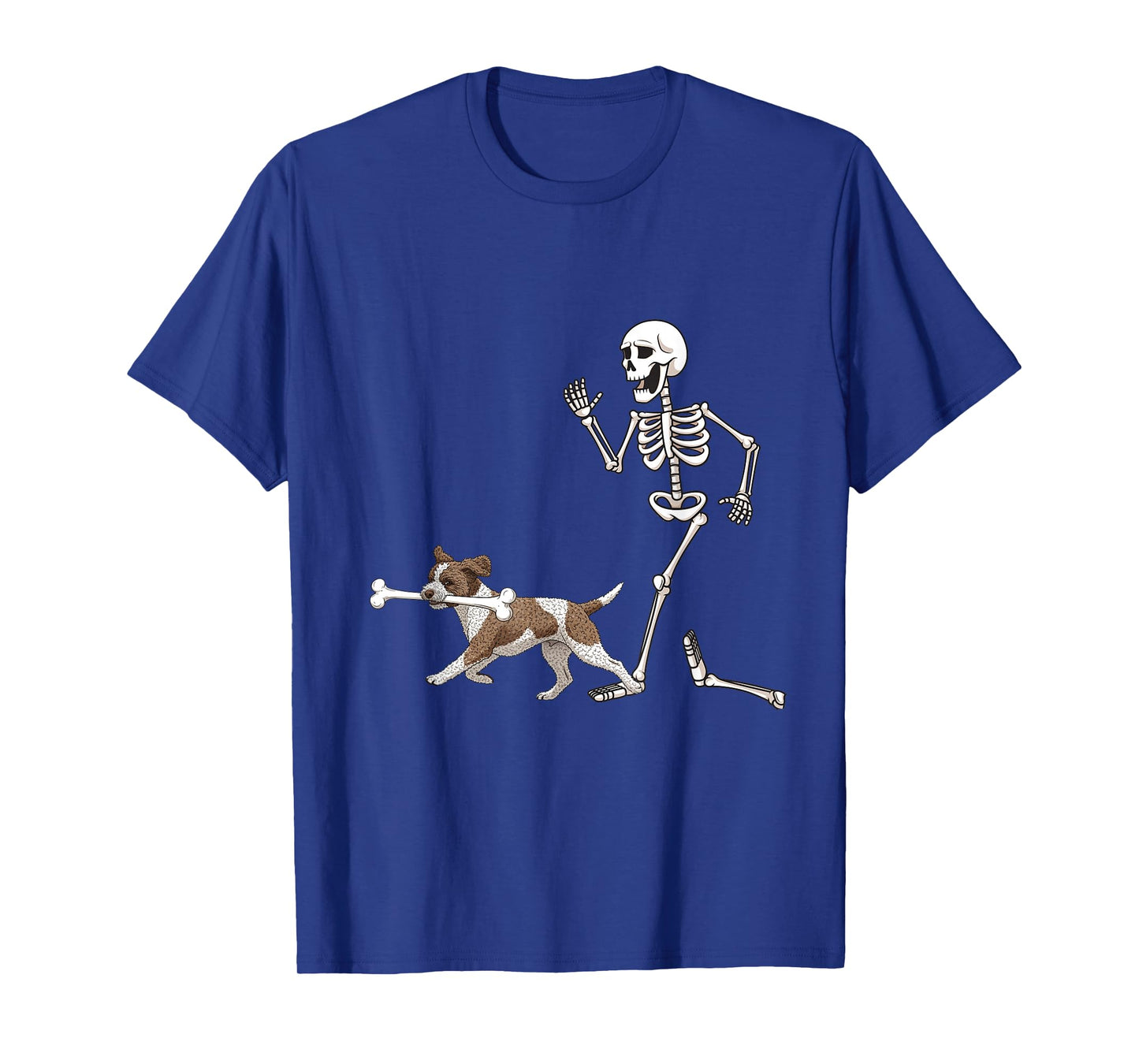 Funny Halloween Lagotto Romagnolo and Skeleton T-Shirt