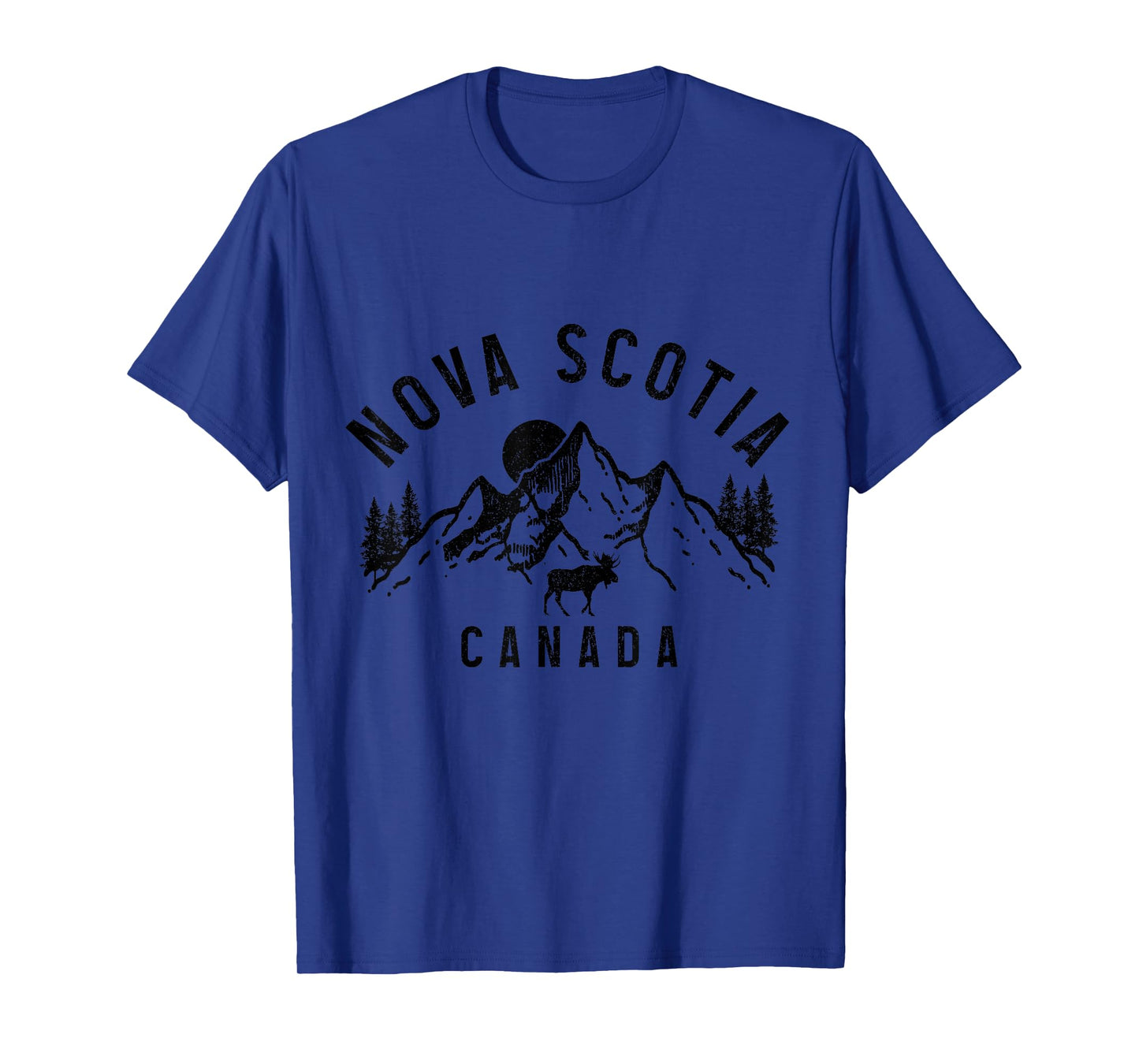 Nova Scotia Canada Souvenir Vintage Mountains Elk T-Shirt