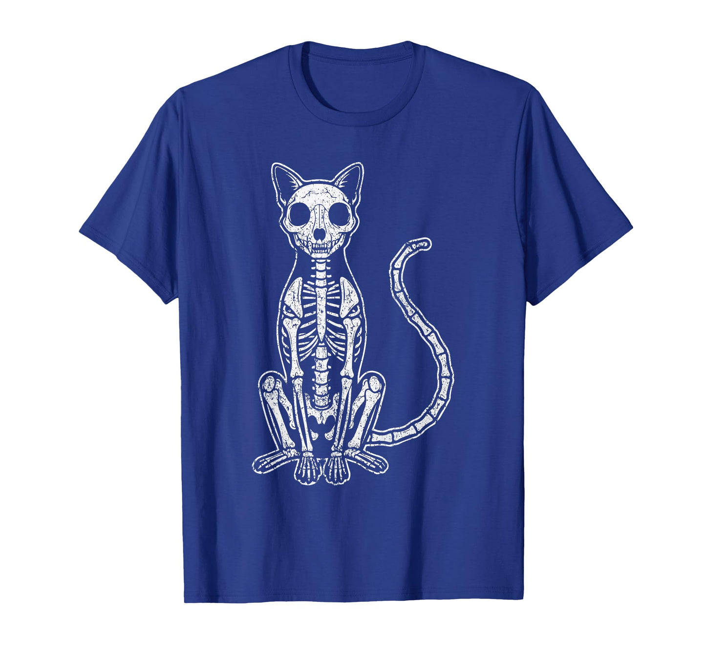 Creepy Skeleton Cat Halloween Spooky Goth Kitty Skull T-Shirt