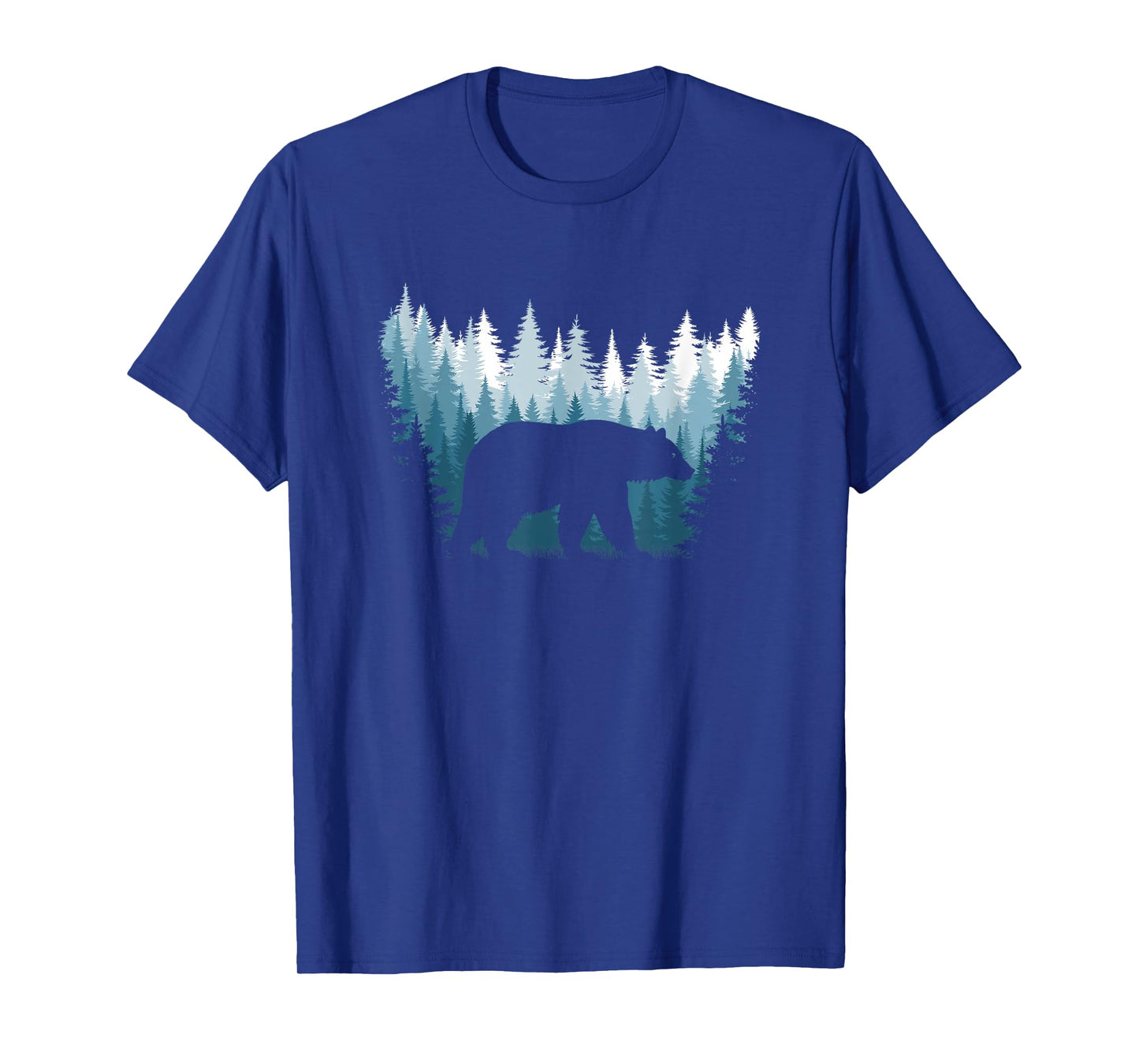 Bear Landscape Pine Tree Forest Nature Graphic Men Women T-Shirt