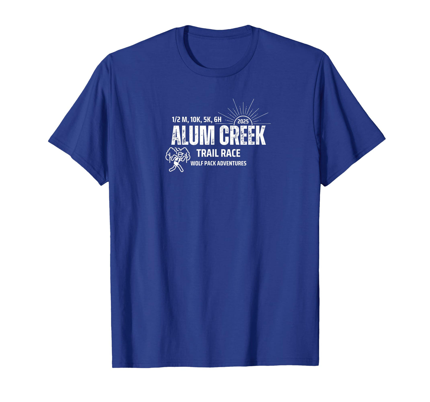 Wolf Pack Race Shirts 2025 Alum Creek Trail Race T-Shirt, Unisex-Adults, Black, Small, Short Sleeve, Cotton 80% Polyester 20%, Trail Running
