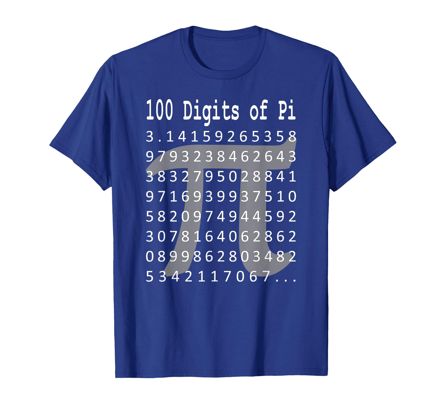 Pi Shirt, 100 Digits of Pi, 100 Digits of Pi Symbol Math T-Shirt