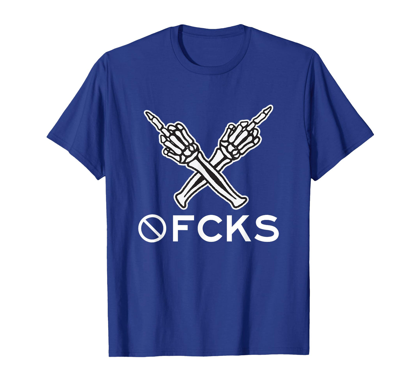 Zero Fucks Given 0FCKS Middle Finger Skeleton Hands Sarcasti T-Shirt