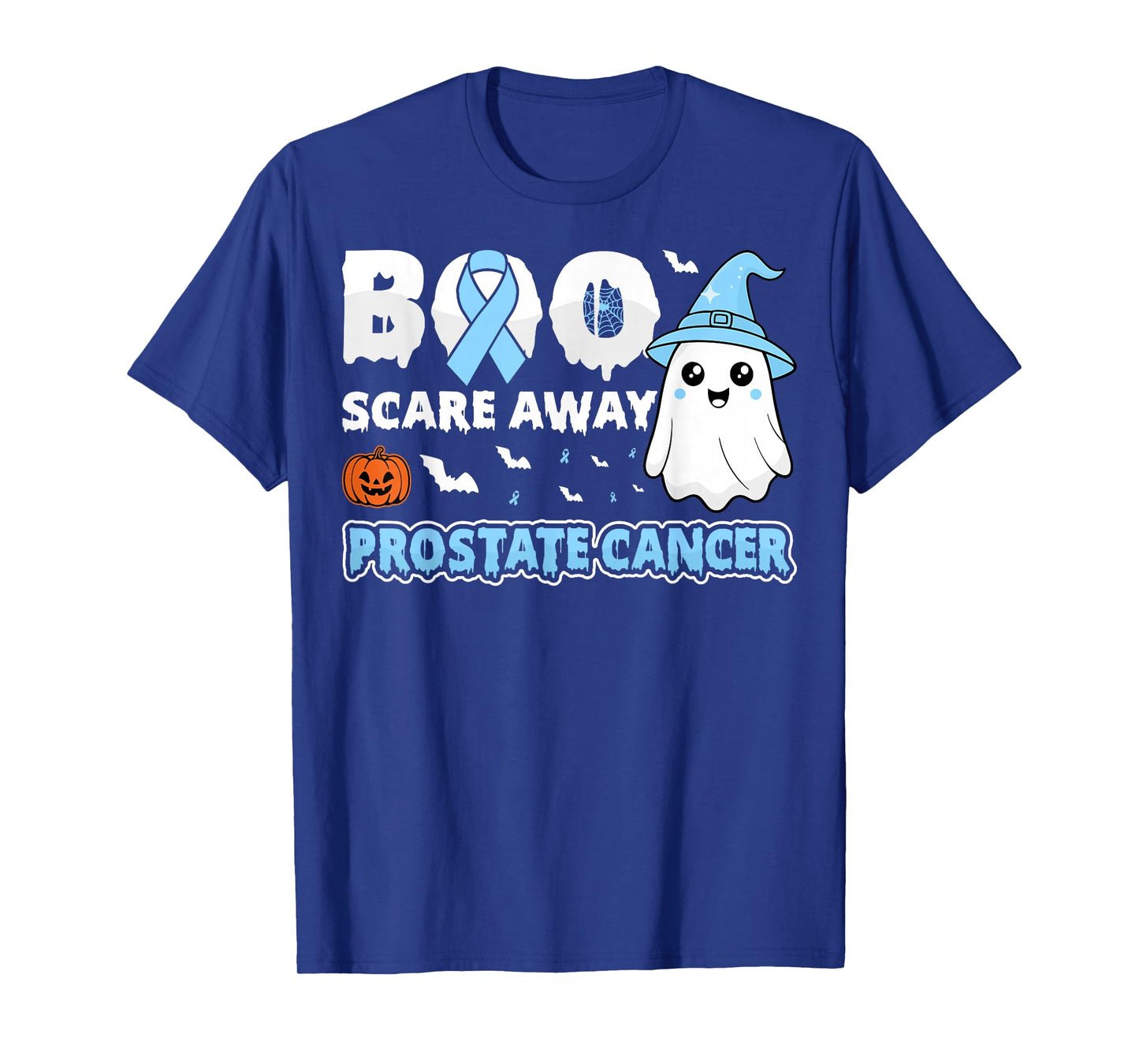 Scare Away Prostate Cancer Awareness Spooky Halloween T-Shirt