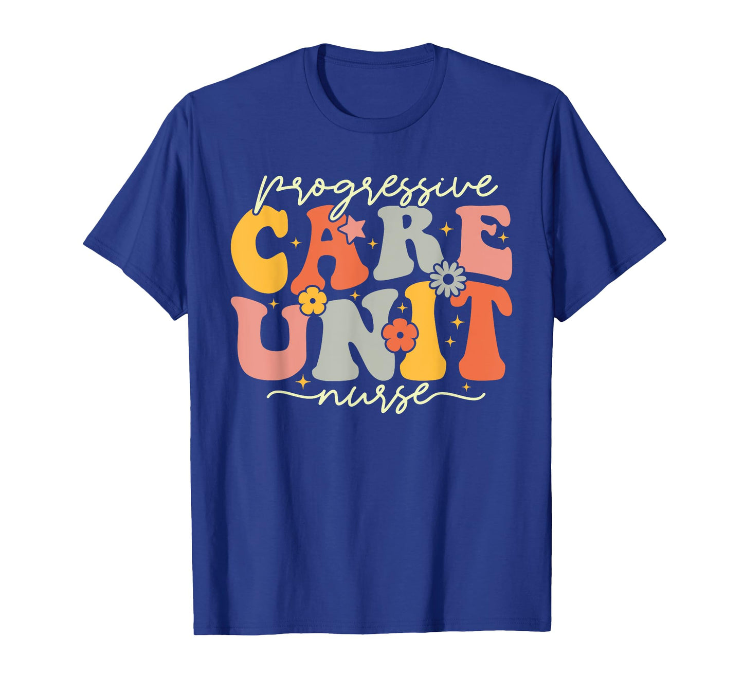 Progressive Care Unit Groovy PCU Nurse Emergency Room Nurse T-Shirt
