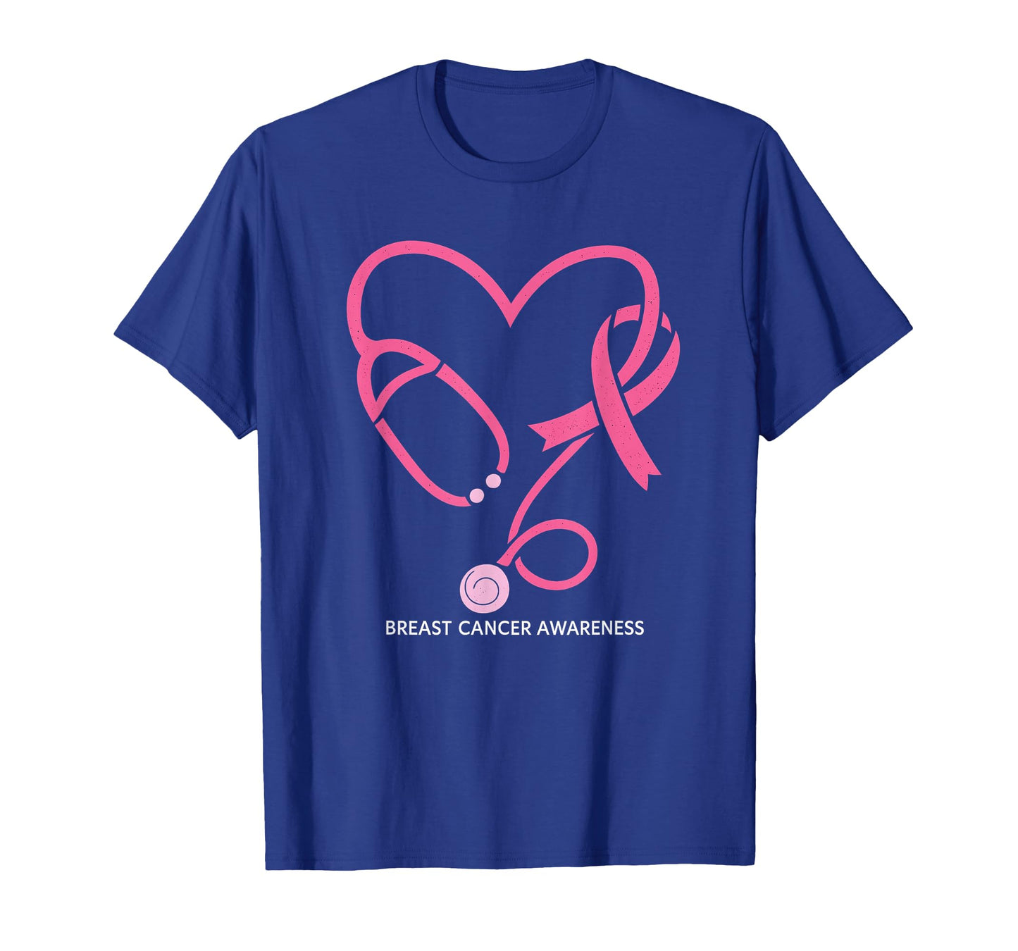 Pink Stethoscope Nurse Medical Breast Cancer Awareness T-Shirt