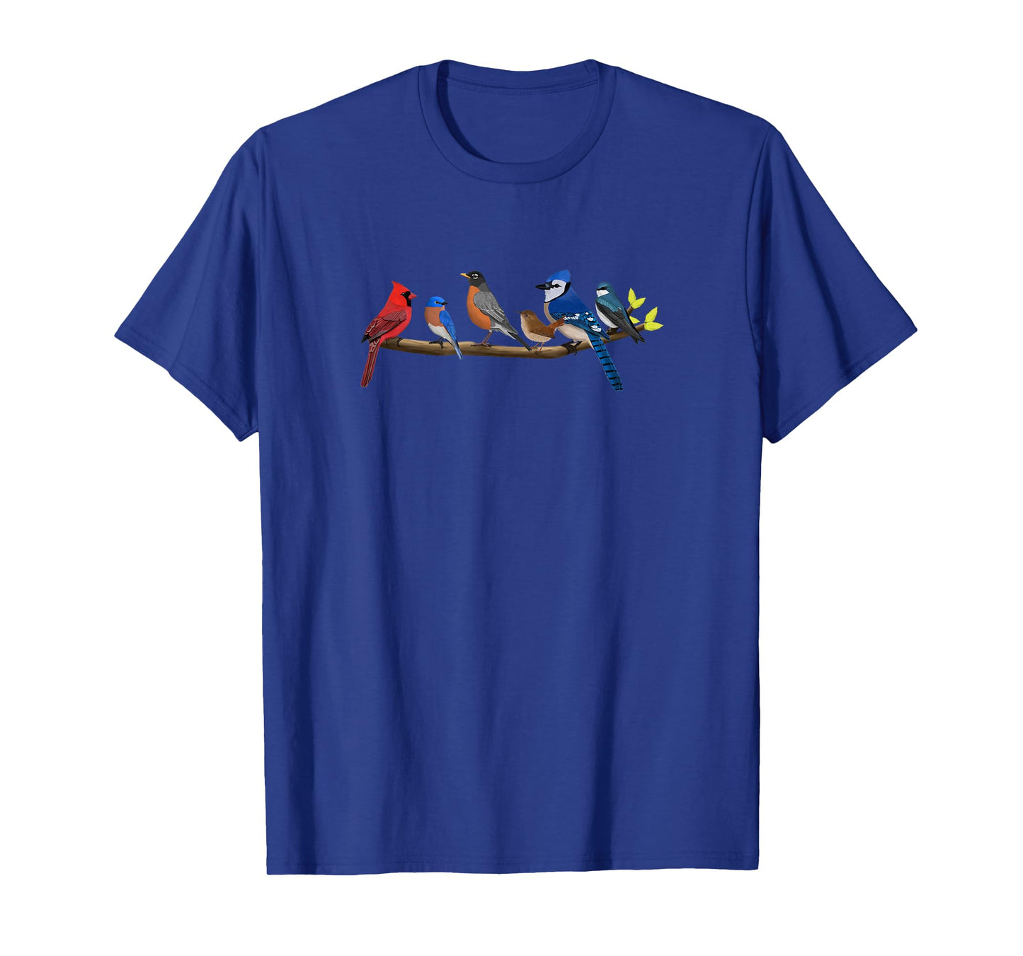 Birds on a Branch Bird Lover Birdwatcher Bluebird Cardinal T-Shirt