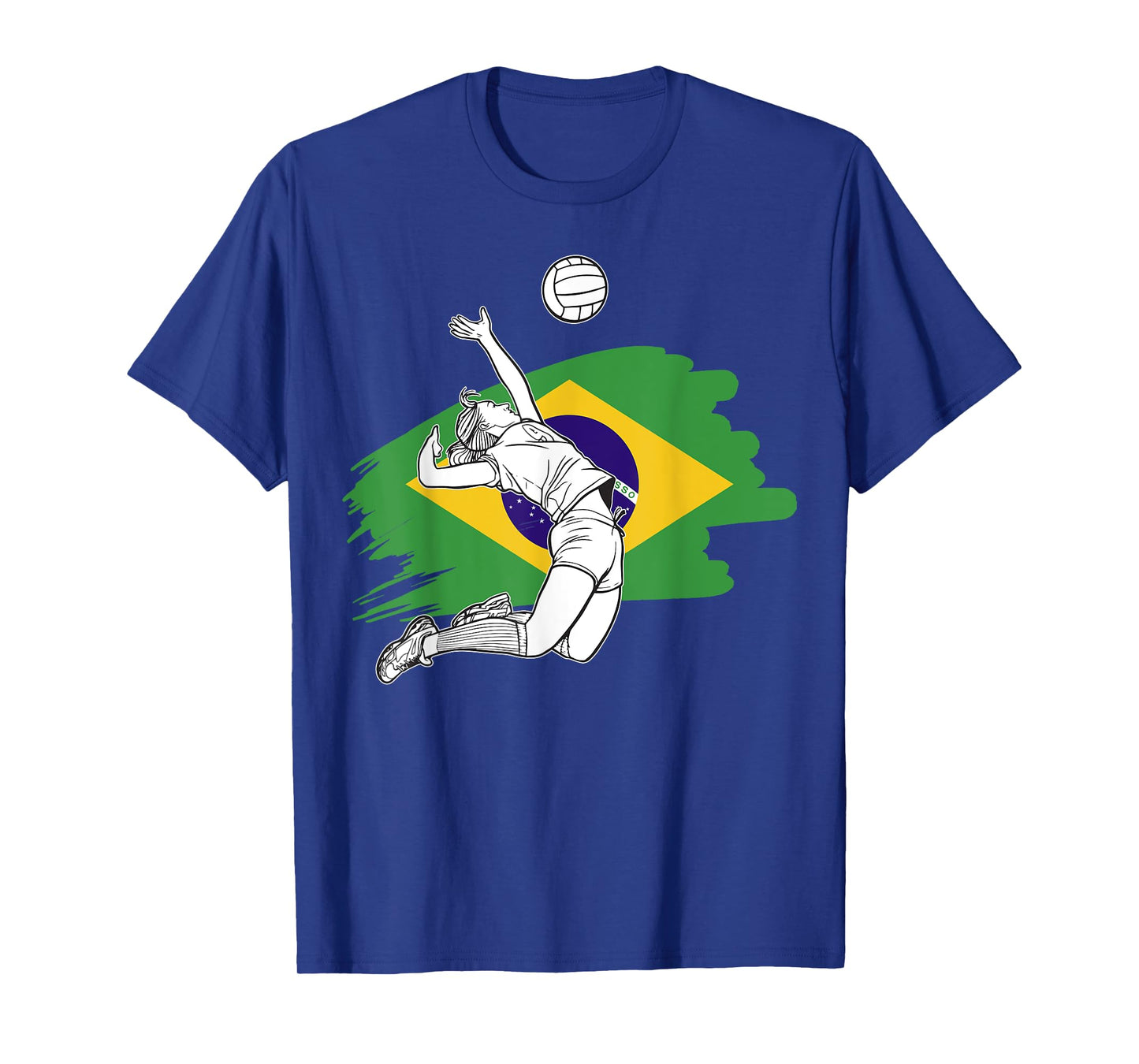 Volleyball player with the flag of Brazil T-Shirt