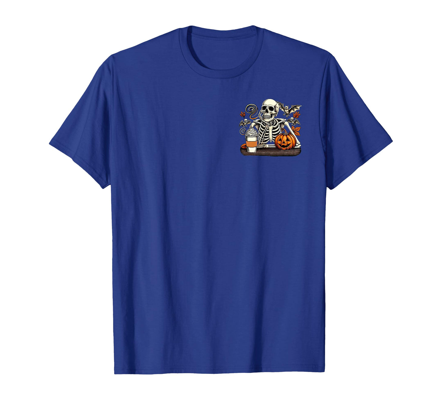 (2 Sided) Skeleton Just Waiting for Halloween T-Shirt