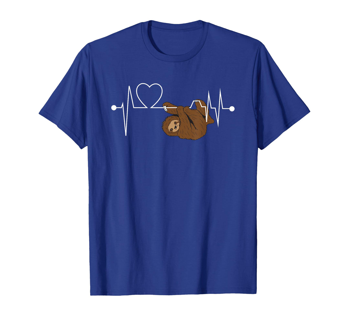 Funny Sloth Heart Heartbeat Sloths Lover Gift Women Girls T-Shirt