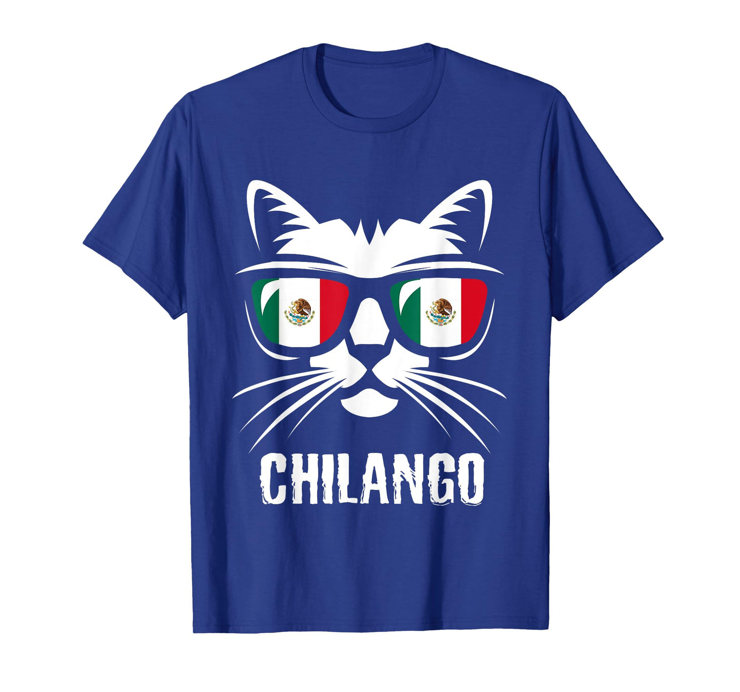 Mexico Flag Funny Cat Mexican Saying Chilango Men Women Kids T-Shirt