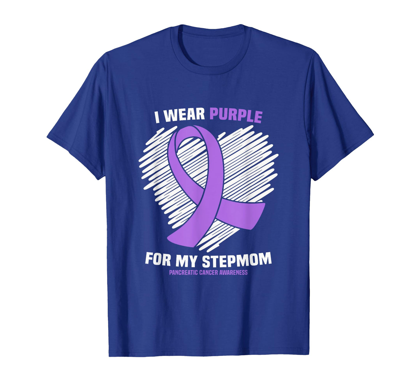 I Wear Purple For My Stepmom Pancreatic Cancer Awareness T-Shirt