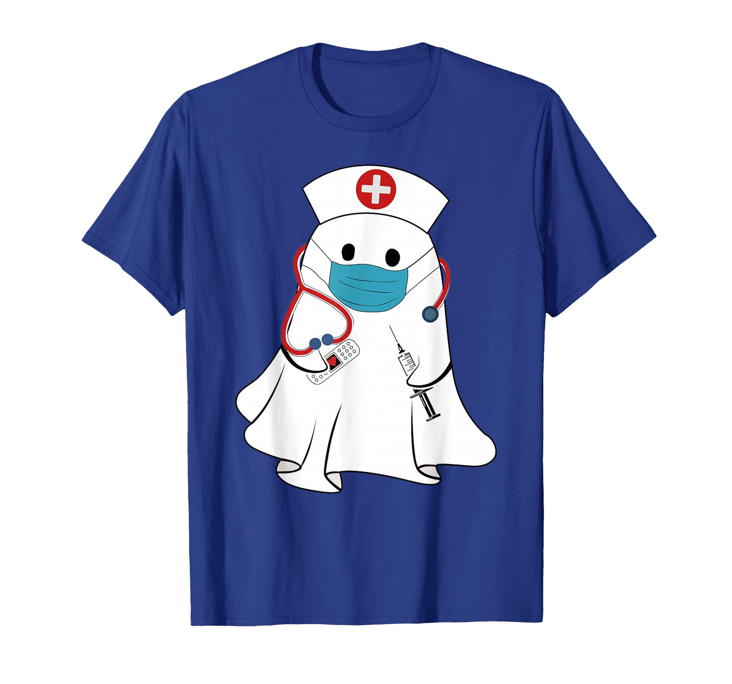 Nurse Ghost Halloween Costume Nursing Girls Women T-Shirt